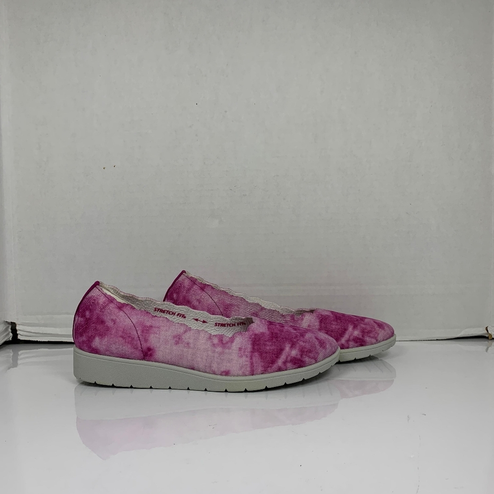 Skechers Women Cloe Flex Wedge Tie-Dye Pink Slip-On Sneakers 8.5 - Picture 7 of 9